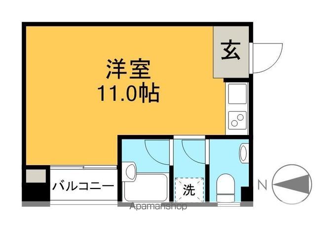 Ｋ．ＢＬＤＧ 3F北号室 間取り