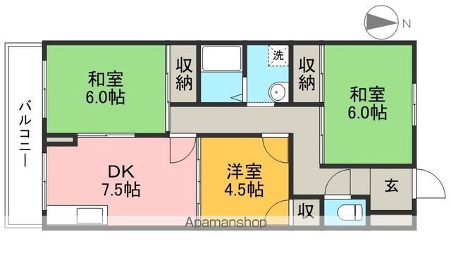 グレートハイツ 402号室 間取り