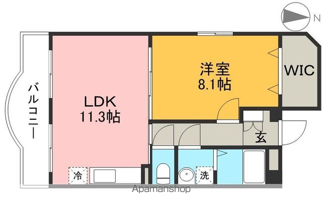 マリベール中村 203号室 間取り