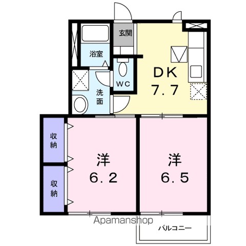 ハイツ友舞Ⅴ 101号室 間取り