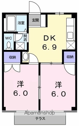カーサ　石立 101号室 間取り