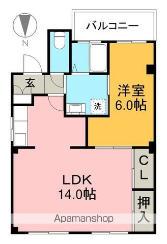 メゾンアルエ若草 3F号室 間取り