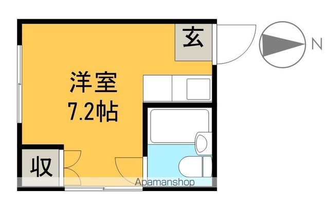 こーぽはりまや 201号室 間取り