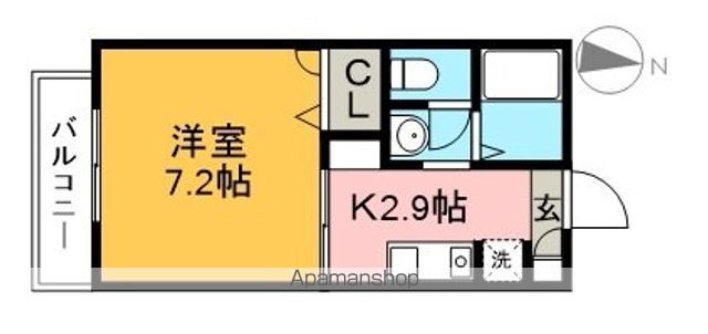 シャーメゾン比島　Ｂ棟 203号室 間取り