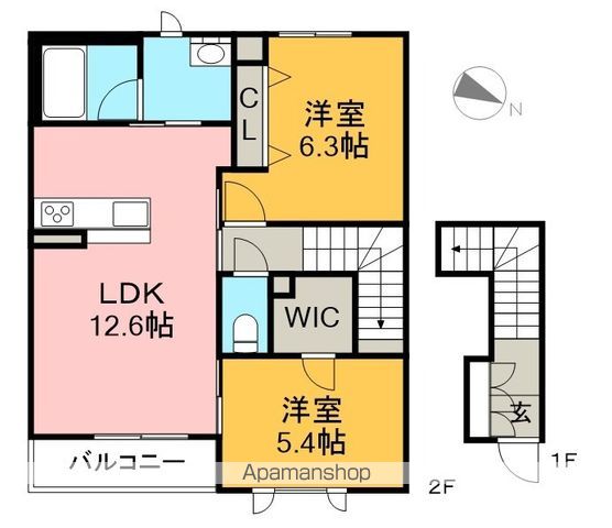 シャーメゾン　ソラーレ 201号室 間取り