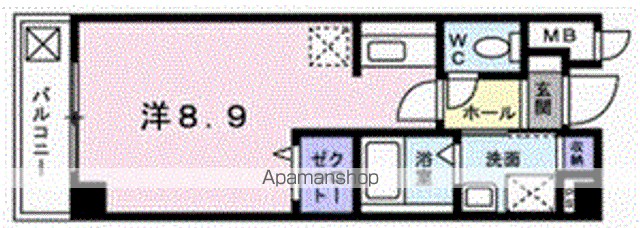 メイト鷹匠 505号室 間取り