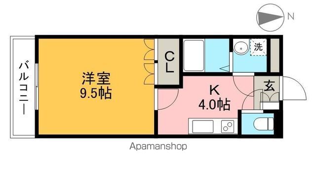 グランディール・城山 103号室 間取り