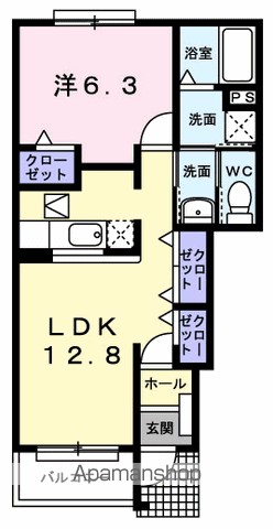 プリムローズ　Ｂ 103号室 間取り