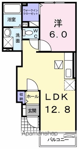 松岡ハイツⅡ　Ａ 102号室 間取り