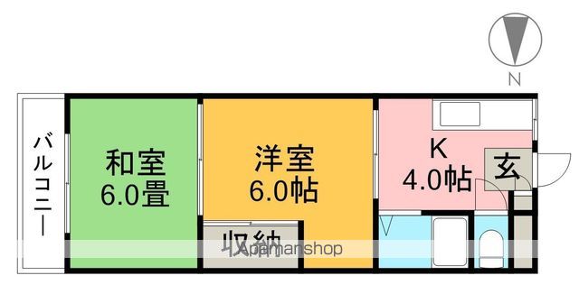コーポ小笠原（昭和町） 101号室 間取り