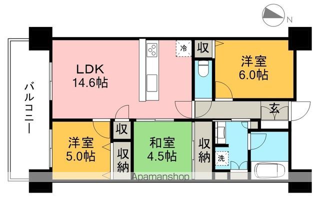 サーパス桟橋通二丁目 503号室 間取り