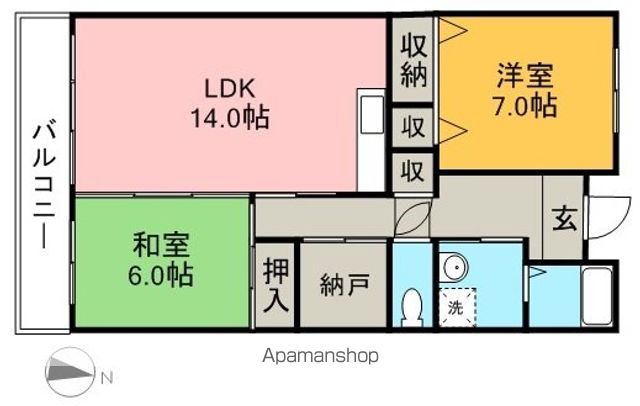 ロイヤルガーデンⅡ 402号室 間取り