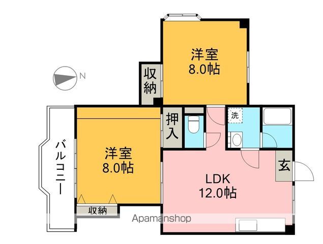 比島セブンコーポ 21号室 間取り