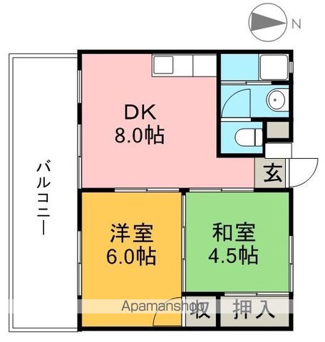 コーポ石立 401号室 間取り