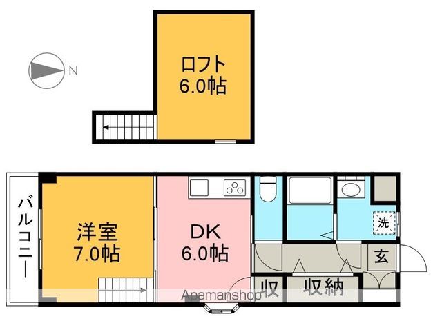 グレイス天王 401号室 間取り
