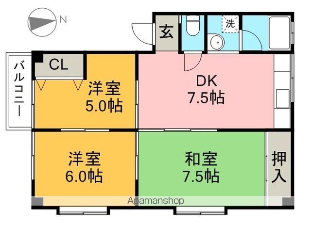 ハイツ薫Ⅱ 202号室 間取り