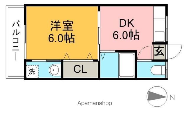 ドリームハウス 211東号室 間取り