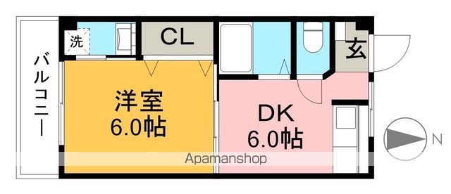 ドリームハウス 418号室 間取り