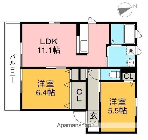 ポラリス　Ｇ 201号室 間取り