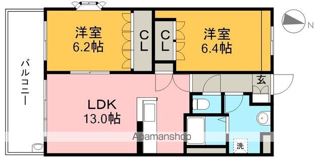 プランドール朝倉 間取り図