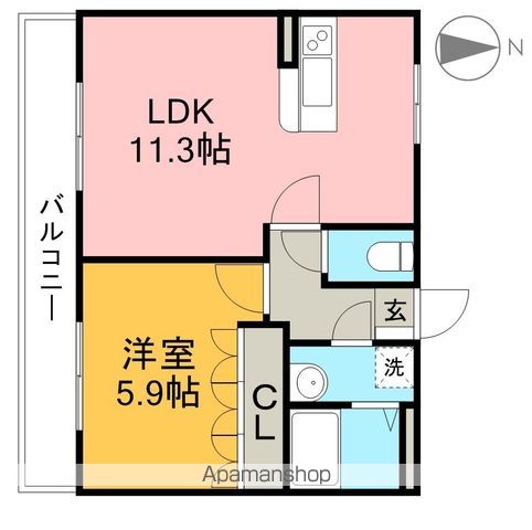 グリーングランデⅢ 203号室 間取り