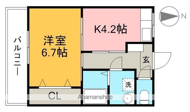 さんさんハウス 202号室 間取り