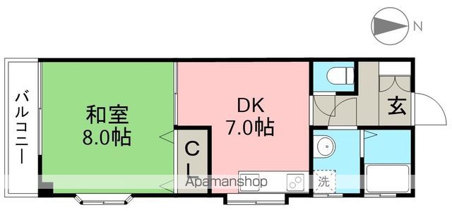 西山マンション 302号室 間取り