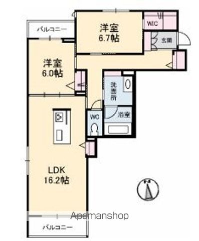 ベレオガーデンズ弥右衛門 105号室 間取り
