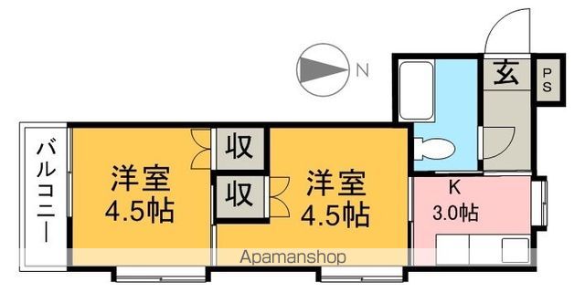 中野ハイツ 306号室 間取り