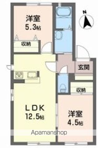 クレール林崎　Ｂ棟 203号室 間取り
