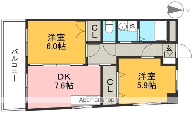 セレス薊野 101号室 間取り