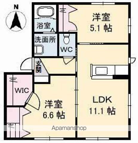 ダイヤメゾン　Ｂ棟 102号室 間取り