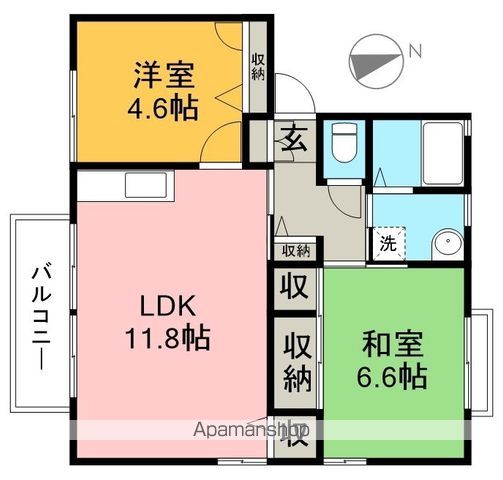 ファミール・ビレジ　Ｃ棟 201号室 間取り