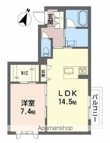 シャーメゾン　パン　サンク 202号室 間取り