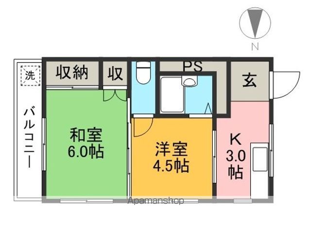 ディアコートナカイ 301号室 間取り