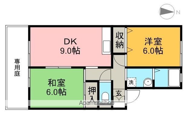 セジュールＯＫ　Ｂ棟 103号室 間取り