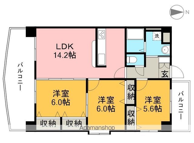 フィオーレ朝倉 403号室 間取り