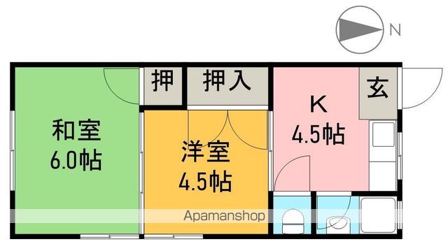 ハイツ鏡川 間取り図
