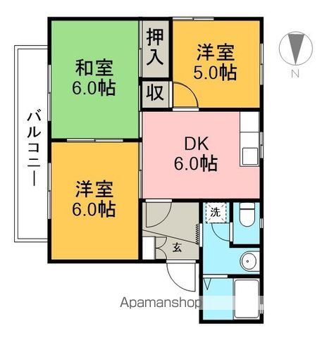 グランシティ　Ｂ 201号室 間取り