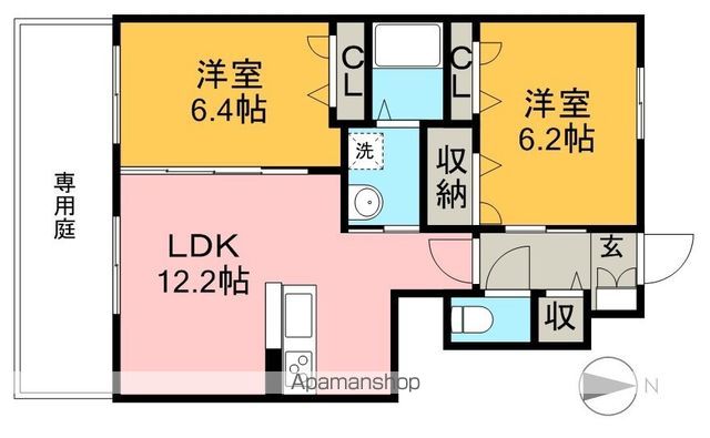 シャーメゾン万々Ⅰ 102号室 間取り
