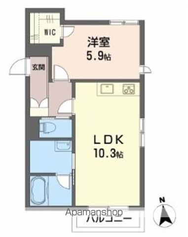 シャーメゾン街の灯（まちのひ） 202号室 間取り
