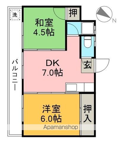 Ｒ　ｓｉｄｅ 201号室 間取り