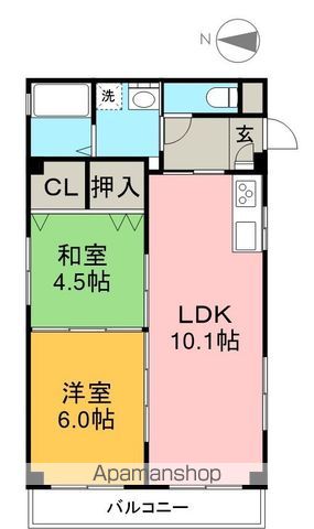 ラフィネ西秦 305号室 間取り