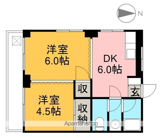 くれないハイツ 3B号室 間取り