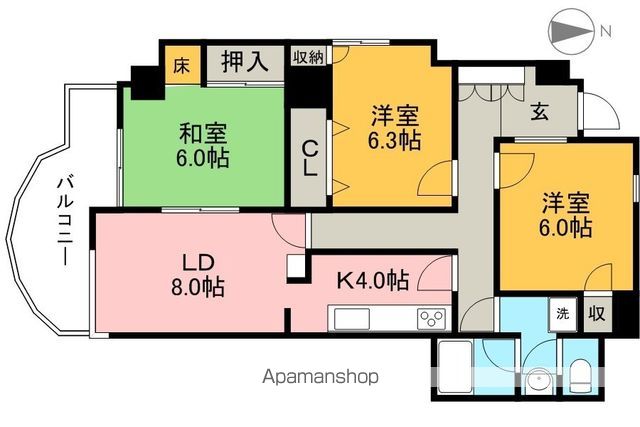 フォートヒル１０２ 201号室 間取り