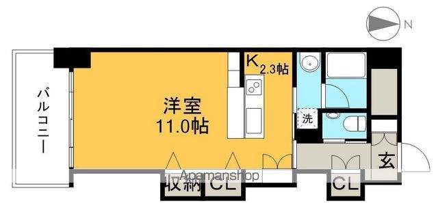 カーサ地球３３番地 403号室 間取り