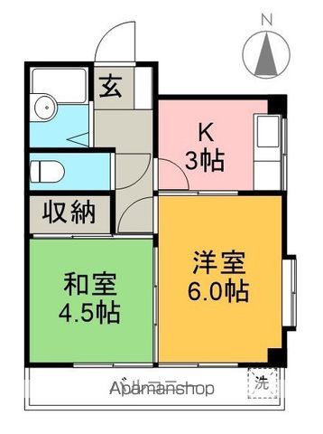 コーポ青柳 301号室 間取り