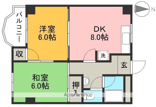 ルミネハイツ　Ｂ棟 302号室 間取り