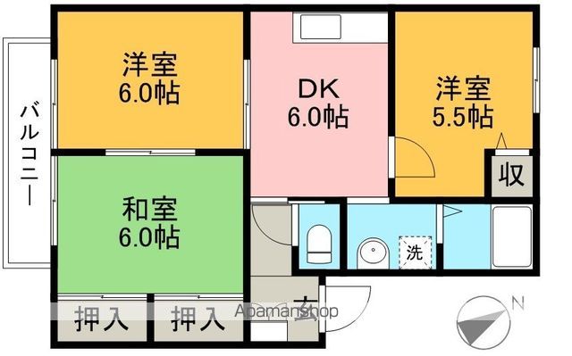 ルピナスＫ 202号室 間取り