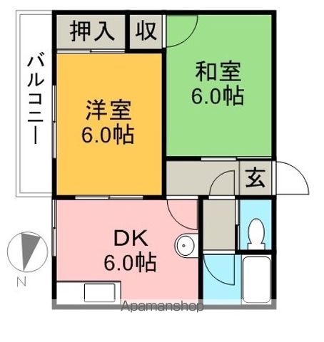 メゾン音三郎 303号室 間取り